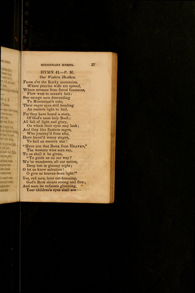 The Religious Songster: being a choice selection of hymns, adapted to the public and private devotions of Christians of all denominations: suitable to be used at missionary, temperance . . . page 57