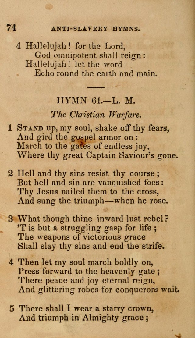 The Religious Songster: being a choice selection of hymns, adapted to the public and private devotions of Christians of all denominations: suitable to be used at missionary, temperance . . . page 76