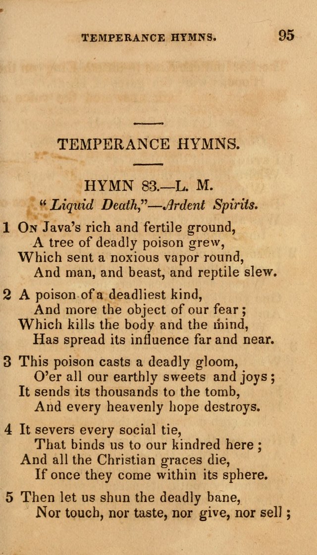 The Religious Songster: being a choice selection of hymns, adapted to the public and private devotions of Christians of all denominations: suitable to be used at missionary, temperance . . . page 97