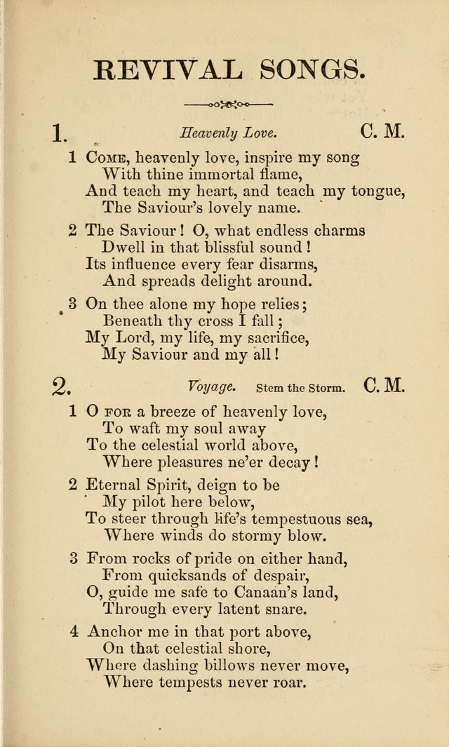 Revival Songs : a new collection of hymns and spiritual songs for closet and family worship, prayer, conference, revival and protracted meetings page 2