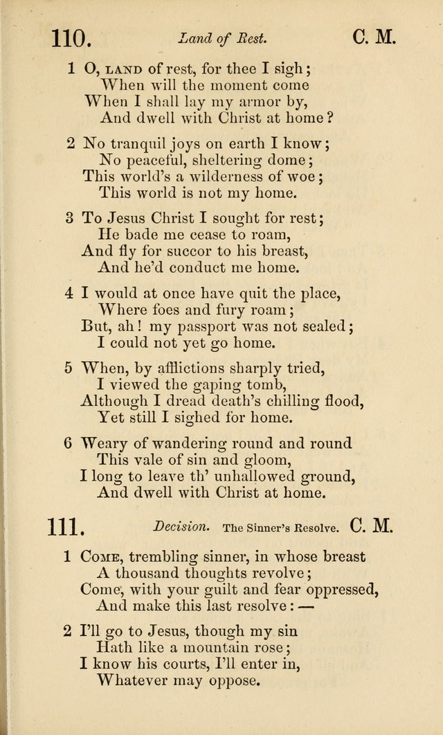 Revival Songs : a new collection of hymns and spiritual songs for closet and family worship, prayer, conference, revival and protracted meetings page 62