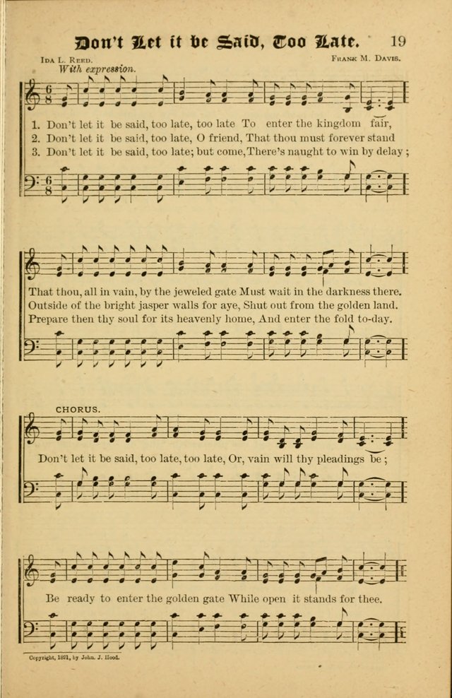 Radiant Songs: for use in meetings for Christian worship or work page 19