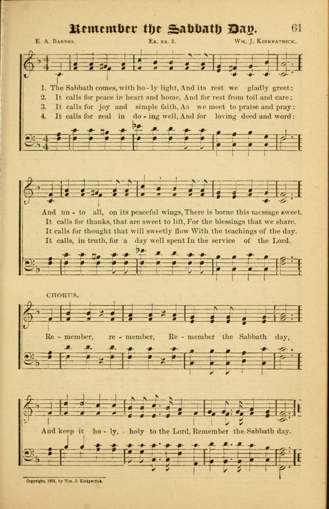 Radiant Songs: for use in meetings for Christian worship or work page 61