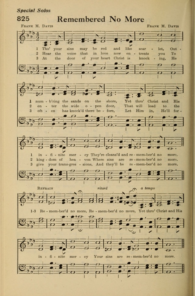 Redemption Songs: a choice collection of 1000 hymns and choruses for evangelistic meetings, solo singers, choirs and the home page 1006