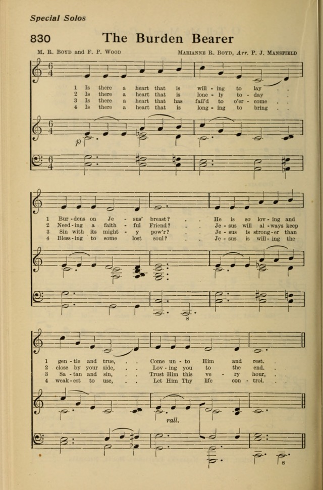 Redemption Songs: a choice collection of 1000 hymns and choruses for evangelistic meetings, solo singers, choirs and the home page 1012