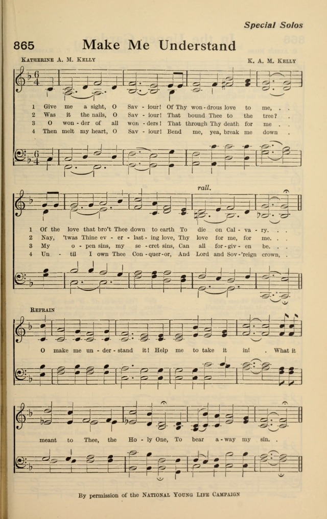 Redemption Songs: a choice collection of 1000 hymns and choruses for evangelistic meetings, solo singers, choirs and the home page 1053