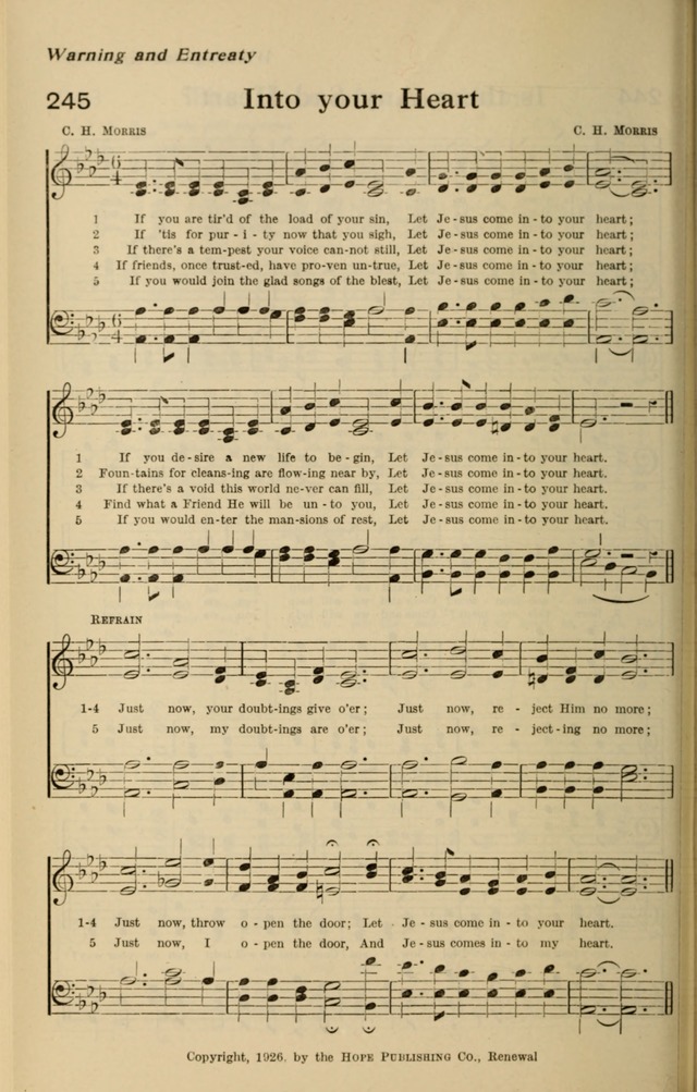 Redemption Songs: a choice collection of 1000 hymns and choruses for evangelistic meetings, solo singers, choirs and the home page 316