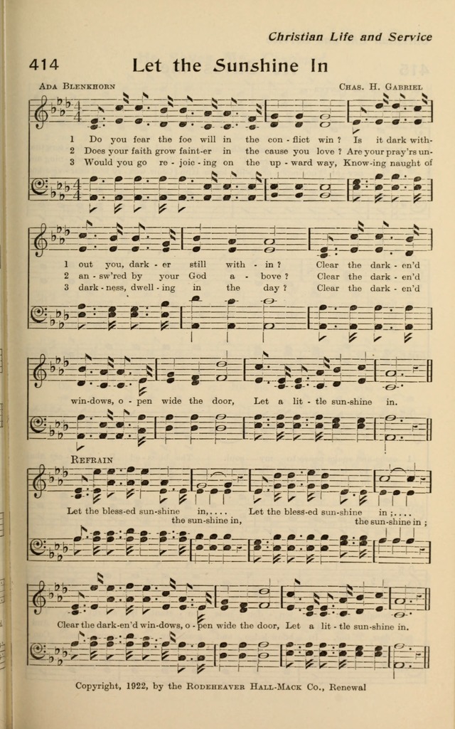 Redemption Songs: a choice collection of 1000 hymns and choruses for evangelistic meetings, solo singers, choirs and the home page 509