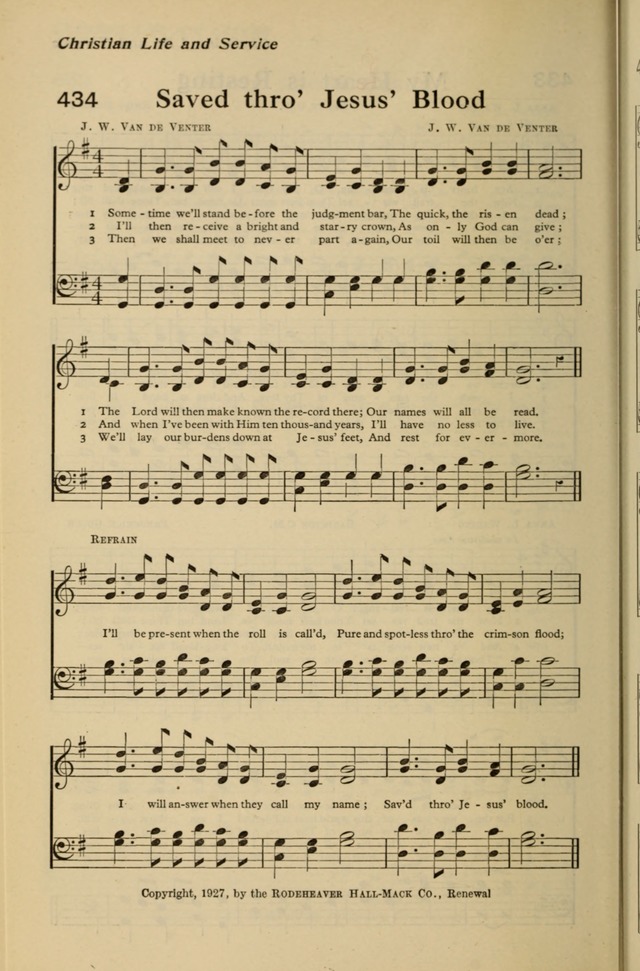 Redemption Songs: a choice collection of 1000 hymns and choruses for evangelistic meetings, solo singers, choirs and the home page 536