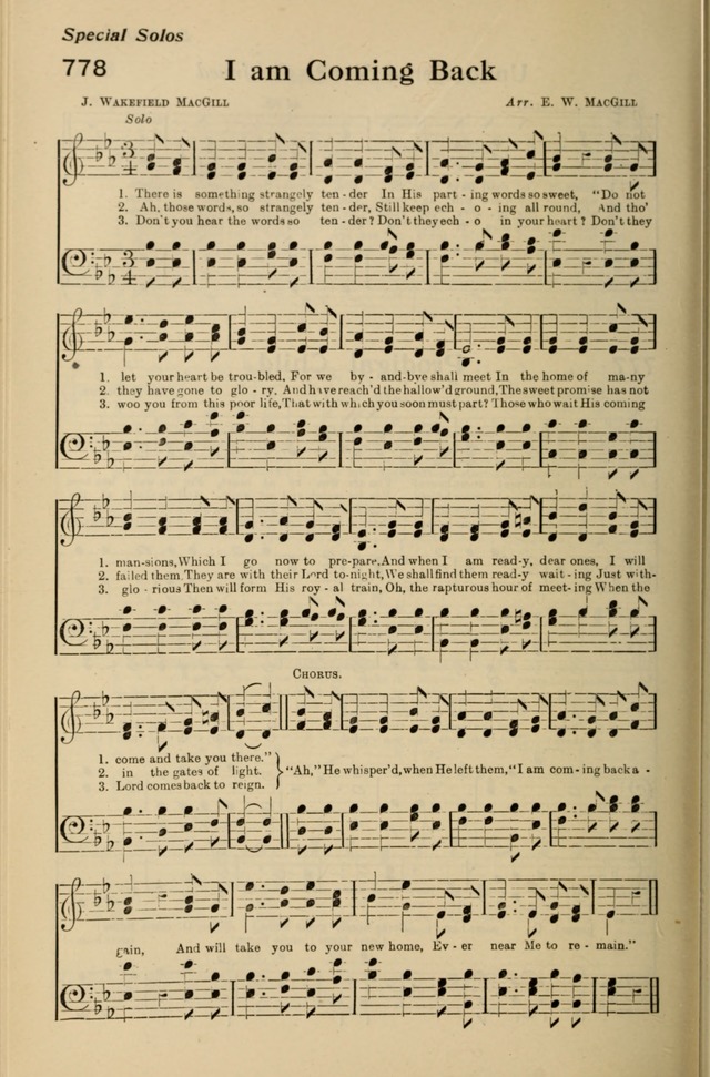 Redemption Songs: a choice collection of 1000 hymns and choruses for evangelistic meetings, solo singers, choirs and the home page 952