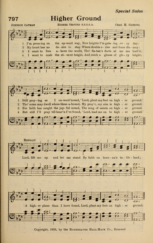 Redemption Songs: a choice collection of 1000 hymns and choruses for evangelistic meetings, solo singers, choirs and the home page 971