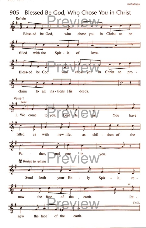 RitualSong: a hymnal and service book for Roman Catholics page 1251