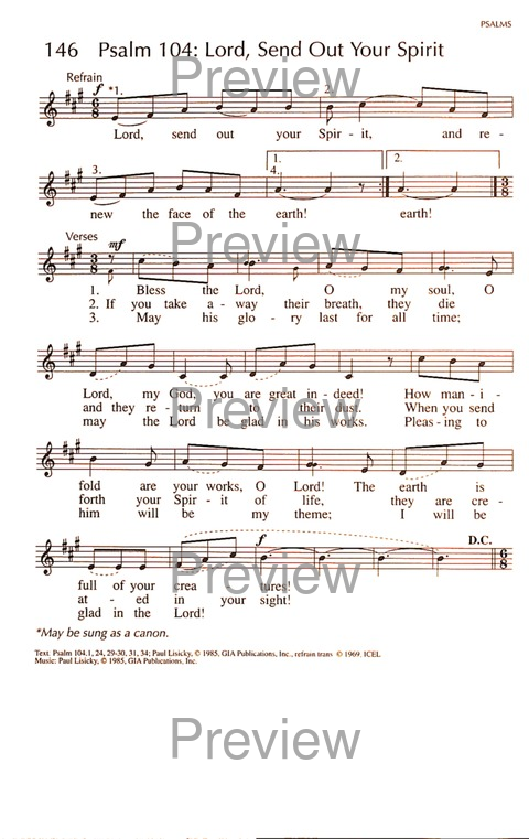 RitualSong: a hymnal and service book for Roman Catholics page 240