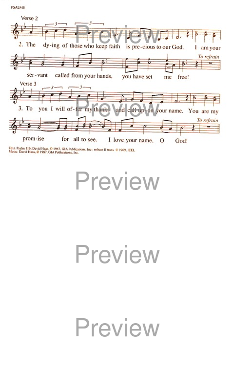 RitualSong: a hymnal and service book for Roman Catholics page 249