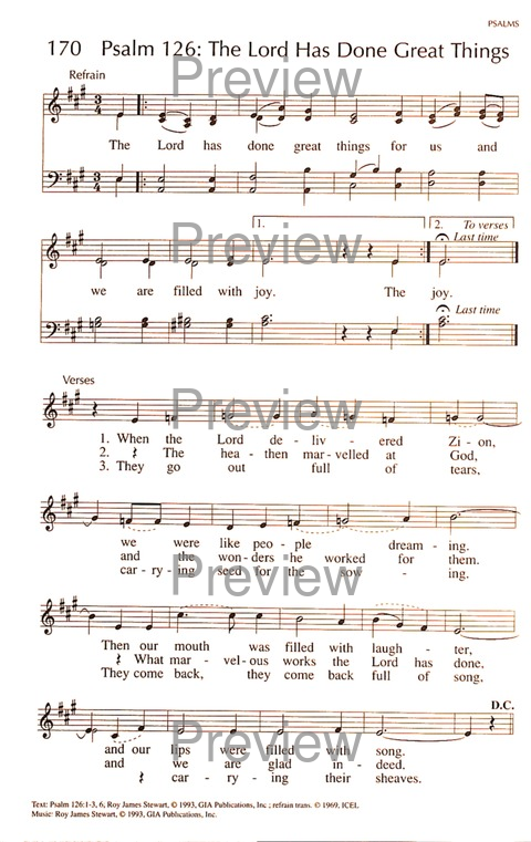 RitualSong: a hymnal and service book for Roman Catholics page 280