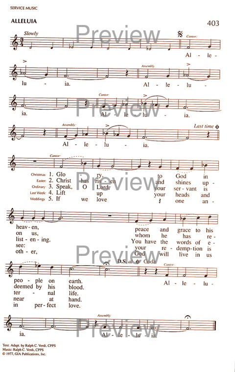 RitualSong: a hymnal and service book for Roman Catholics page 550