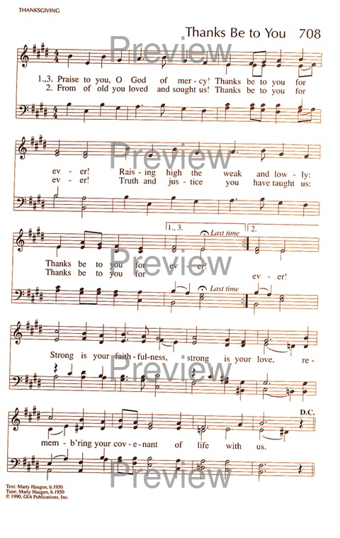 RitualSong: a hymnal and service book for Roman Catholics page 970
