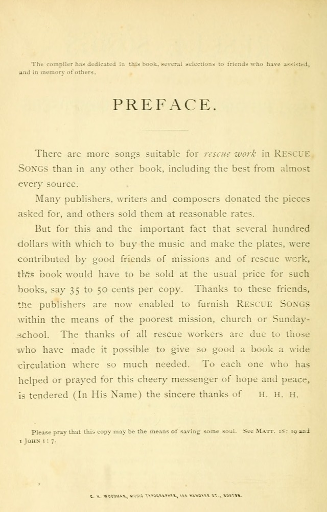 Rescue Songs: by one hundred popular composers and gifted song song writers: specially fitted for rescue missions and meetings, rescue workers and evangelists, and revival services page 7