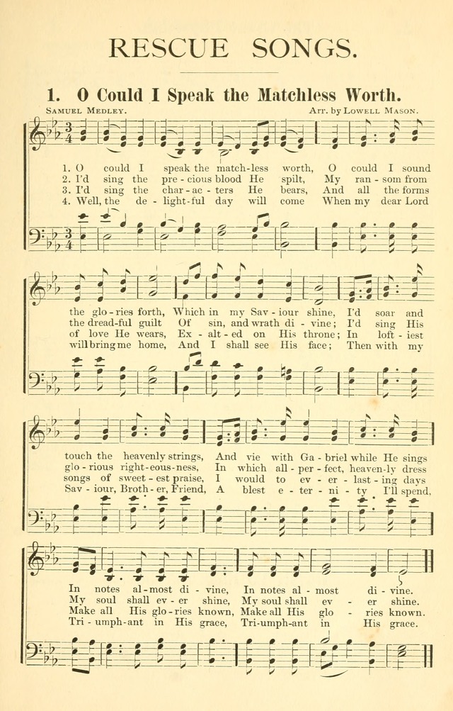 Rescue Songs: by one hundred popular composers and gifted song song writers: specially fitted for rescue missions and meetings, rescue workers and evangelists, and revival services page 8