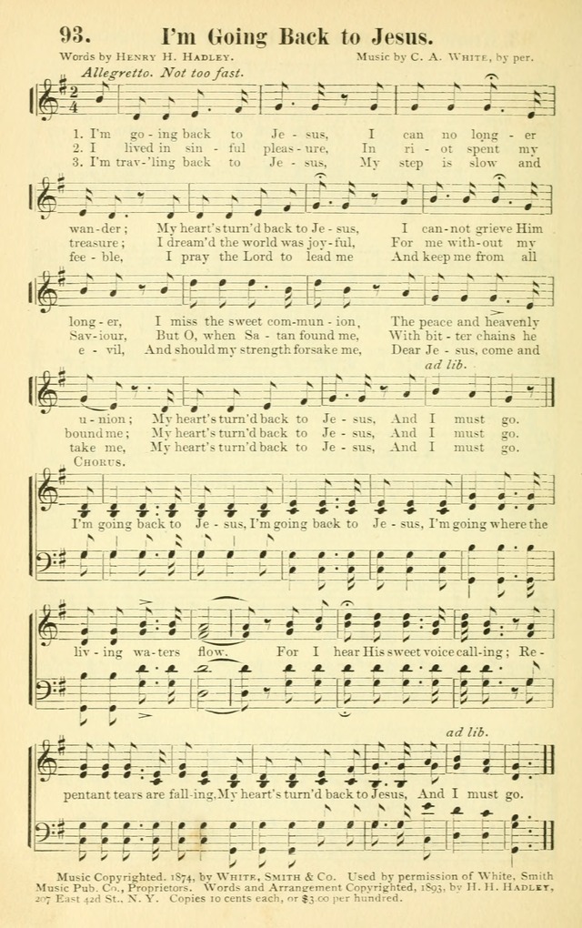 Rescue Songs: by one hundred popular composers and gifted song song writers: specially fitted for rescue missions and meetings, rescue workers and evangelists, and revival services page 99