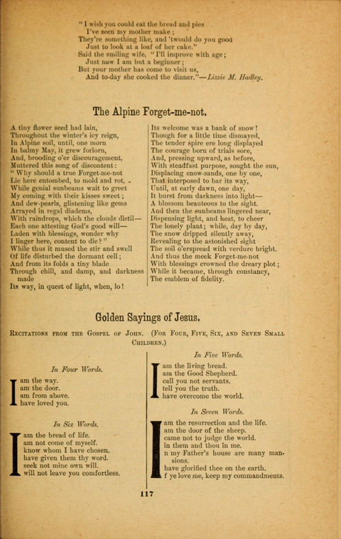 Recitations Song and Story: for Sunday and day schools, primary and intermediate Departments page 117
