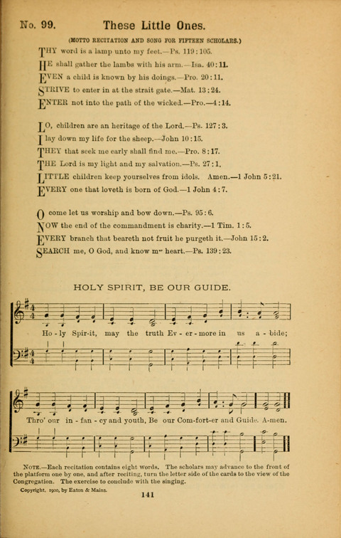 Recitations Song and Story: for Sunday and day schools, primary and intermediate Departments page 141