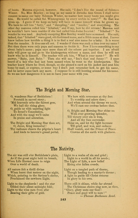 Recitations Song and Story: for Sunday and day schools, primary and intermediate Departments page 143