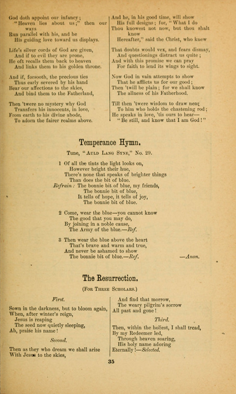 Recitations Song and Story: for Sunday and day schools, primary and intermediate Departments page 35