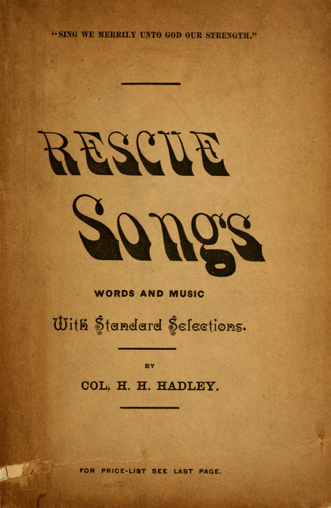 Rescue Songs: words and music with standard selections page cover