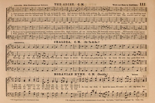 Selah: a collection of psalm and hymn tunes, introits, anthems, chants, motetts, choruses, etc. adapted to the use of classes, private circles, and worship assemblies page 111