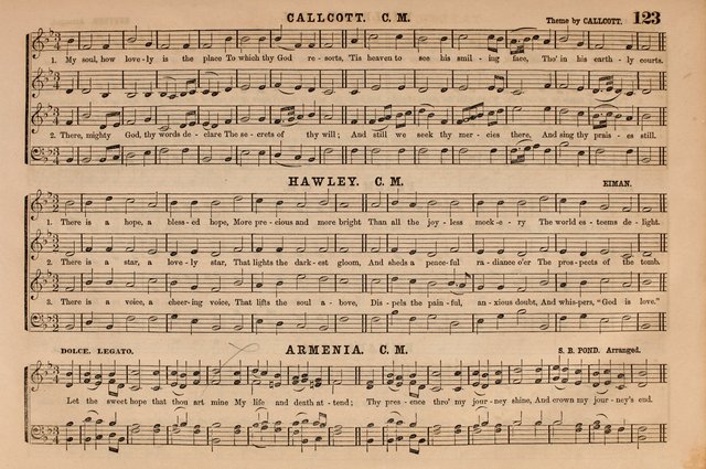 Selah: a collection of psalm and hymn tunes, introits, anthems, chants, motetts, choruses, etc. adapted to the use of classes, private circles, and worship assemblies page 123