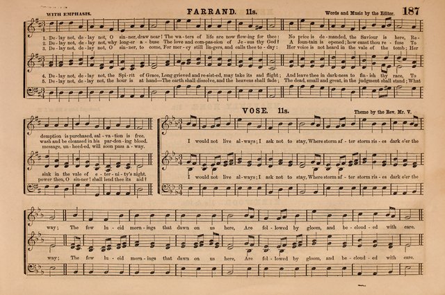 Selah: a collection of psalm and hymn tunes, introits, anthems, chants, motetts, choruses, etc. adapted to the use of classes, private circles, and worship assemblies page 187