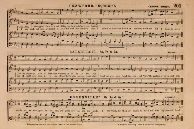 Selah: a collection of psalm and hymn tunes, introits, anthems, chants, motetts, choruses, etc. adapted to the use of classes, private circles, and worship assemblies page 201