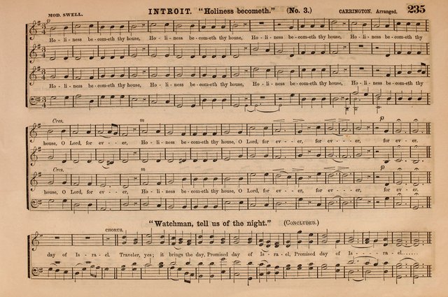 Selah: a collection of psalm and hymn tunes, introits, anthems, chants, motetts, choruses, etc. adapted to the use of classes, private circles, and worship assemblies page 235