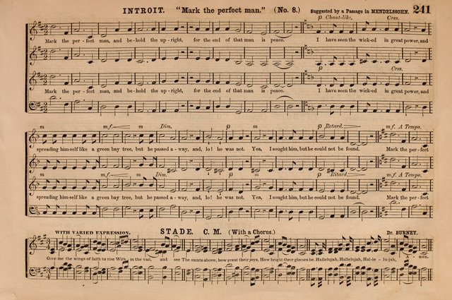 Selah: a collection of psalm and hymn tunes, introits, anthems, chants, motetts, choruses, etc. adapted to the use of classes, private circles, and worship assemblies page 241