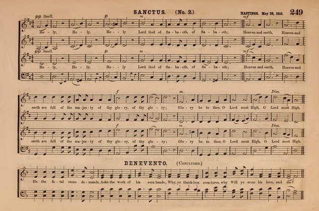 Selah: a collection of psalm and hymn tunes, introits, anthems, chants, motetts, choruses, etc. adapted to the use of classes, private circles, and worship assemblies page 249