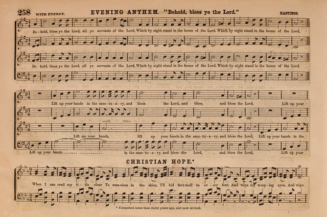 Selah: a collection of psalm and hymn tunes, introits, anthems, chants, motetts, choruses, etc. adapted to the use of classes, private circles, and worship assemblies page 258