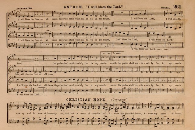 Selah: a collection of psalm and hymn tunes, introits, anthems, chants, motetts, choruses, etc. adapted to the use of classes, private circles, and worship assemblies page 261