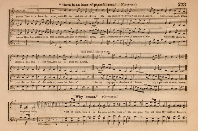 Selah: a collection of psalm and hymn tunes, introits, anthems, chants, motetts, choruses, etc. adapted to the use of classes, private circles, and worship assemblies page 273