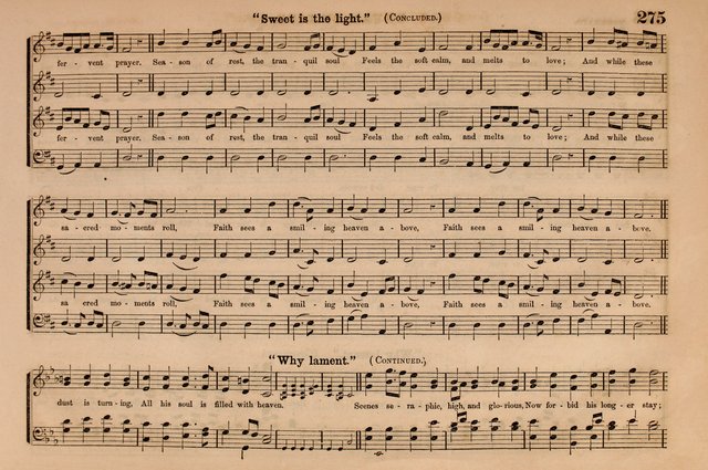 Selah: a collection of psalm and hymn tunes, introits, anthems, chants, motetts, choruses, etc. adapted to the use of classes, private circles, and worship assemblies page 275