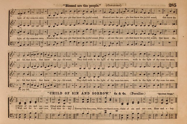 Selah: a collection of psalm and hymn tunes, introits, anthems, chants, motetts, choruses, etc. adapted to the use of classes, private circles, and worship assemblies page 285