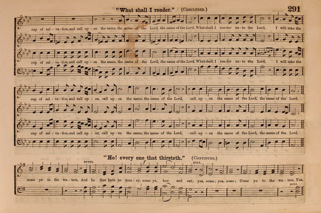 Selah: a collection of psalm and hymn tunes, introits, anthems, chants, motetts, choruses, etc. adapted to the use of classes, private circles, and worship assemblies page 291