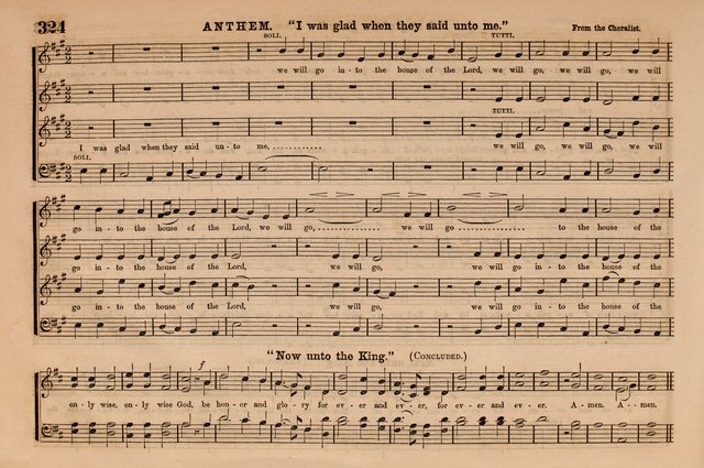 Selah: a collection of psalm and hymn tunes, introits, anthems, chants, motetts, choruses, etc. adapted to the use of classes, private circles, and worship assemblies page 324