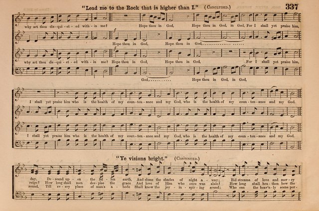 Selah: a collection of psalm and hymn tunes, introits, anthems, chants, motetts, choruses, etc. adapted to the use of classes, private circles, and worship assemblies page 337