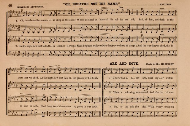 Selah: a collection of psalm and hymn tunes, introits, anthems, chants, motetts, choruses, etc. adapted to the use of classes, private circles, and worship assemblies page 40