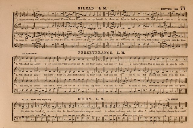 Selah: a collection of psalm and hymn tunes, introits, anthems, chants, motetts, choruses, etc. adapted to the use of classes, private circles, and worship assemblies page 77