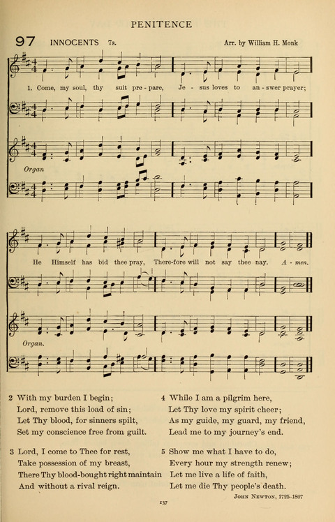 Songs for the Chapel: Arranged for male voices, for use in colleges, academies, schools and societies page 137