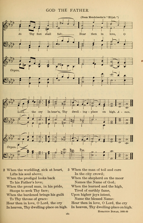 Songs for the Chapel: Arranged for male voices, for use in colleges, academies, schools and societies page 181