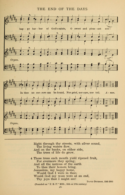 Songs for the Chapel: Arranged for male voices, for use in colleges, academies, schools and societies page 381