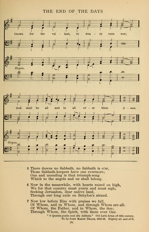 Songs for the Chapel: Arranged for male voices, for use in colleges, academies, schools and societies page 385